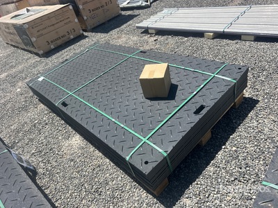 Quantity of (12) 2026 SKLP SK-LJB12 8 ft x 4 ft Polyethylene Sheet Ground Protection Mats (Unused)