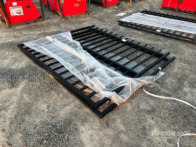 2026 SKLP SK-HLM14 14 ft Bi-Parting Wrought Iron Gate Portes (Unused)
