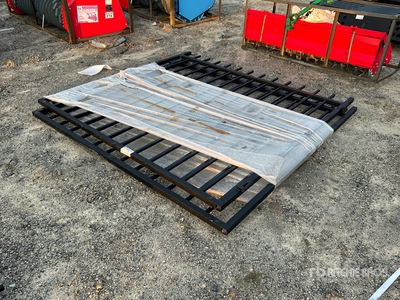 2026 SKLP SK-HLM14 14 ft Bi-Parting Wrought Iron Gate Portes (Unused)
