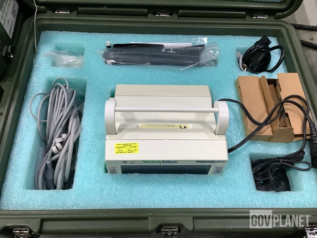 (7) Welch Allyn ProPaq Encore Vital Signs Monitor w/Storage Cases