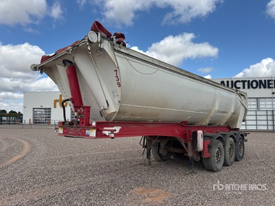 2010 Benalu C34CMS01 Semi-Remorque Benne Ronde 3 Essieux Tri/A Démolition Tipping Trailer