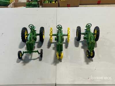 Quantity of (3) 1/16 Scale John Deere Model A Tractor Collection