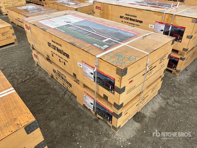 2026 MTO A4525G Double Garage Metal Shed (Unused)