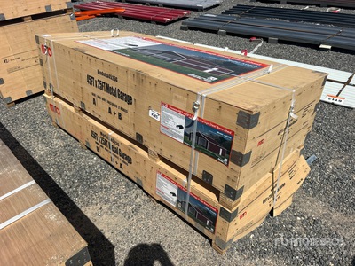 2026 MTO A4525G Double Garage Metal Cobertizo (Unused)
