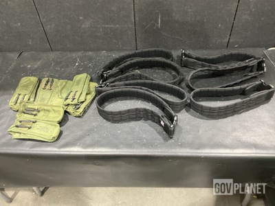 (170) Military Police Belts & (27) Textile Bags