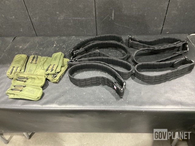 (170) Military Police Belts & (27) Textile Bags