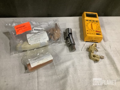 (3) Multimeters, (1) Electrical Contact Brush & Assorted Items