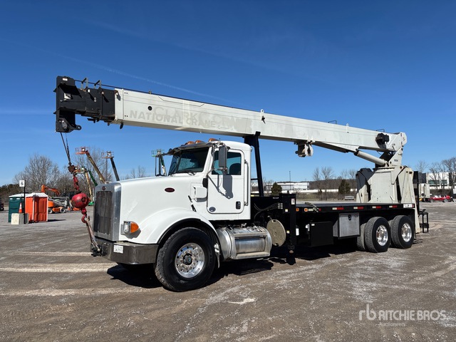 National 9125A 26 ton Straight Boom on 2012 Peterbilt 365 6x4 Boom Truck