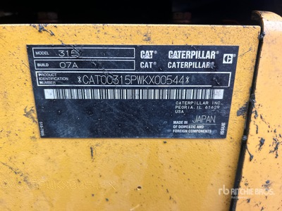 2021 Cat 315 Tracked Excavator