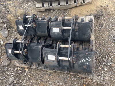 Quantity of (4) 24 in Digging Excavator Bucket - Fits Sany SY16 (Unused)