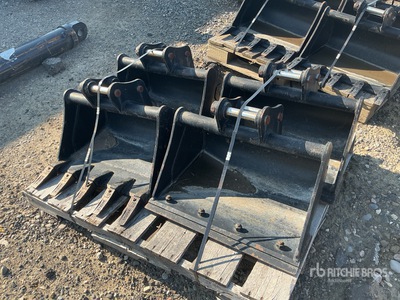Quantity of (4) Prosource  24 in Digging 1 24" digging. 3 24" clean up Excavator Bucket - Fits Sany SY16 (Unused)