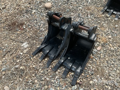 Quantity of (2) 12 in Digging Excavator Bucket - Fits Sany SY16 (Unused)