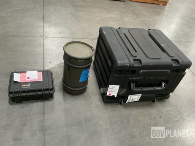 (3) Storage Drums & (13) Assorted Storage Cases