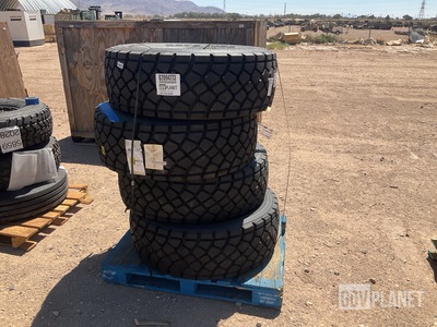 (4) Goodyear 385/65R22.5 Tires