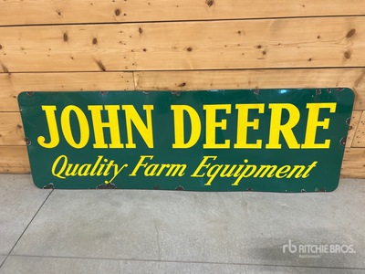 John Deere Original Porcelain Dealership Sign