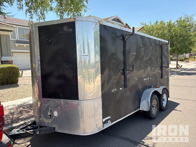 2014 Arising Industries Misc. Trailer T/A 7X14 w/ Gutter Machine inside