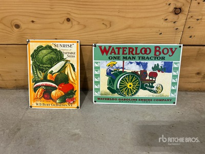 Waterloo Boy and Vegetable Porcelain Signs