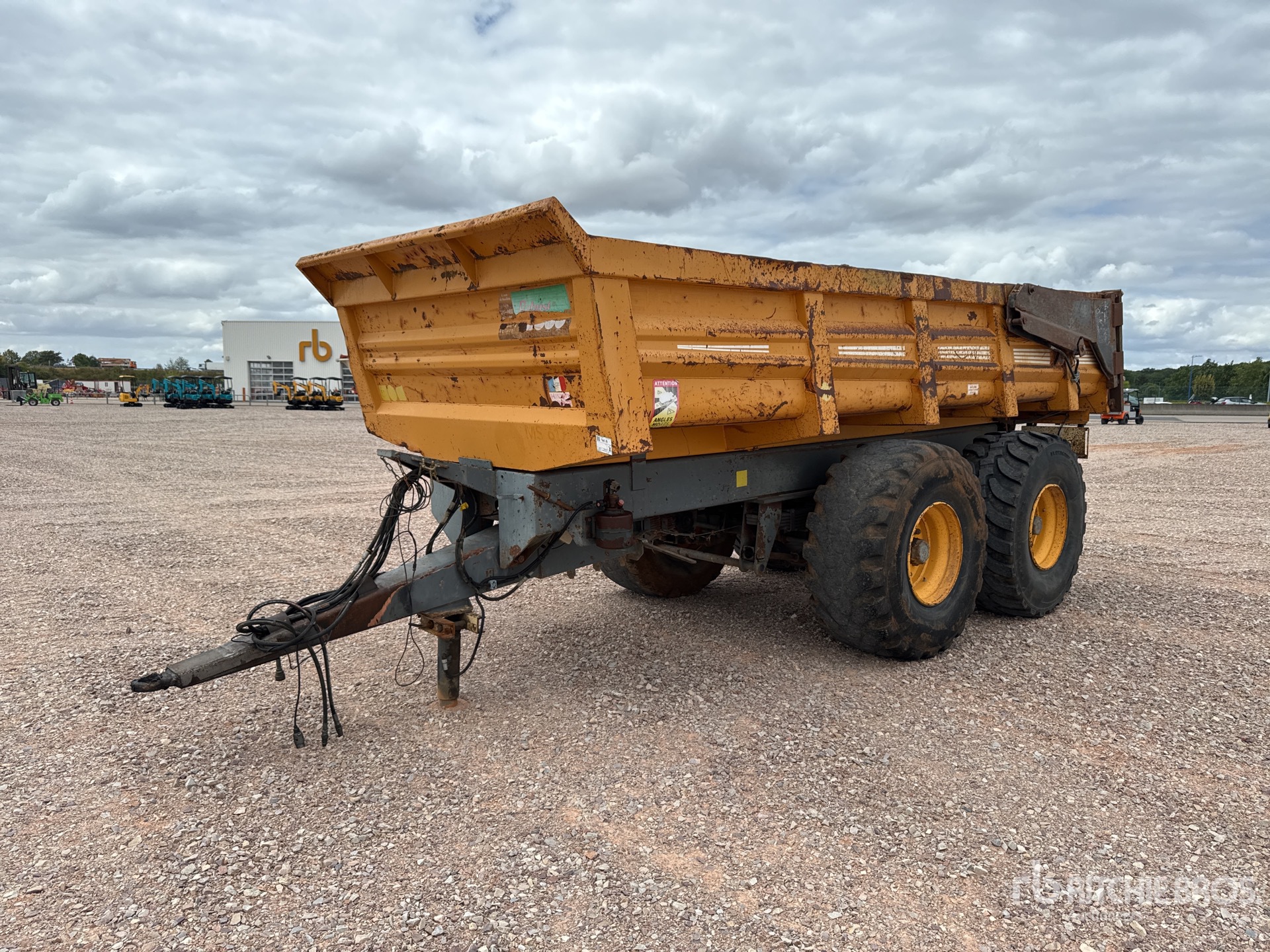 2005 Robuste 2000 RB18TP T/A Semi Remorque Benne 2 Essieux End Dump Trailer