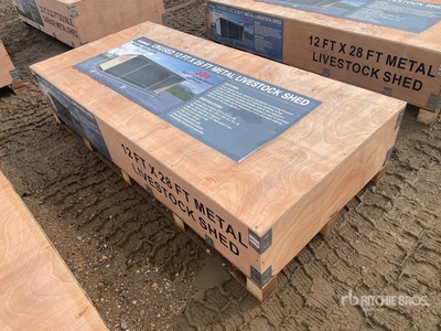 2026 AGR-LS1228 11 ft 2 in x 28 ft Metal Livestock Shelter (Unused)
