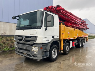 2019 Sany S/M54491HB on 2019 Mercedes-Benz Actros 4144 8x4 Twin-Steer Concrete Pump Truck