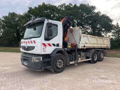 Palfinger PK16001-KB 3900 kg on 2011 Renault Premium Lander 380 DXI 6x2 Camion Benne Avec Grue Dump Truck with Crane