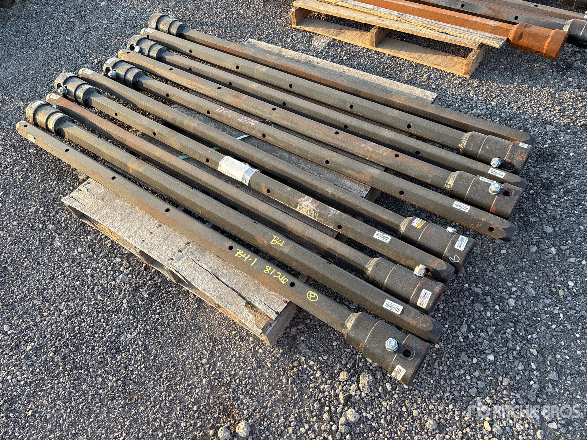 Quantity of (10) 2 1/2 in Hex x 72 in FS Auger Extensions (Unused)