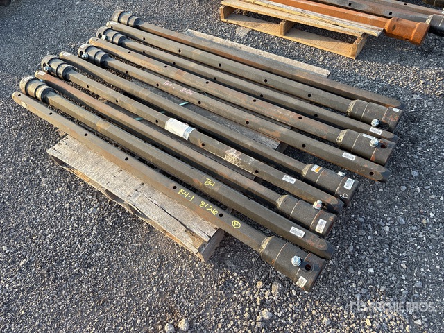 Quantity of (10) 2 1/2 in Hex x 72 in FS Auger Extensions (Unused)