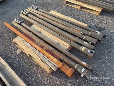Quantity of (8) 2 1/2 in Hex x 72 in FS Auger Extensions (Unused)