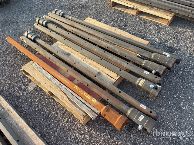 Quantity of (8) 2 1/2 in Hex x 72 in FS Auger Extensions (Unused)