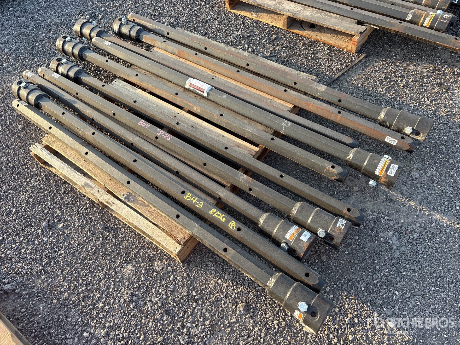 Quantity of (10) 2 1/2 in Hex 3 72 in FS Auger Extensions (Unused)
