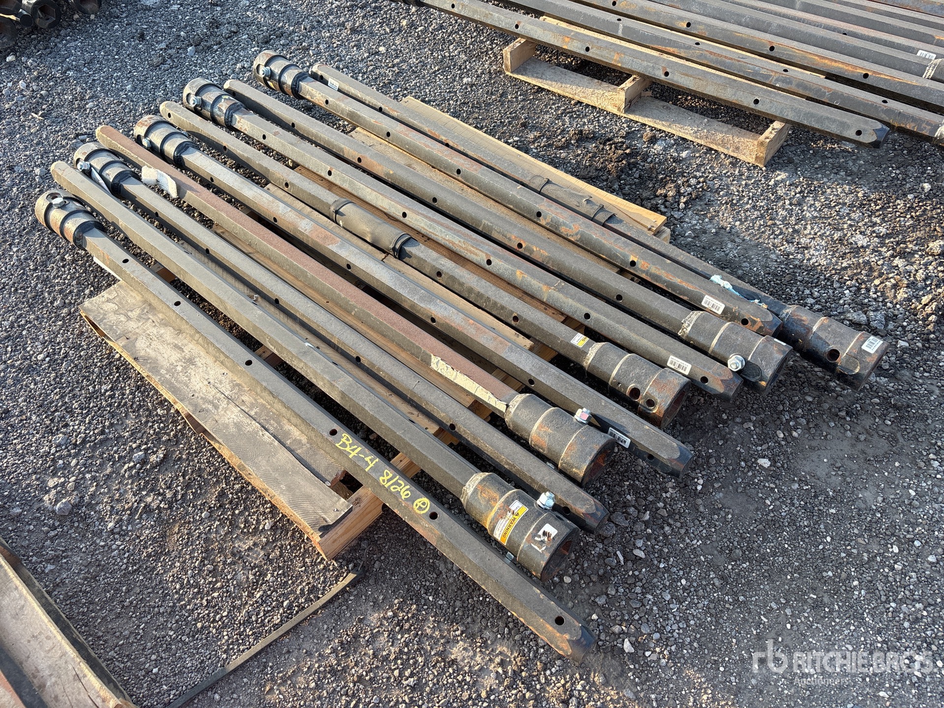 Quantity of (10) 2 1/2 in Hex x 72 in FS Auger Extensions (Unused)