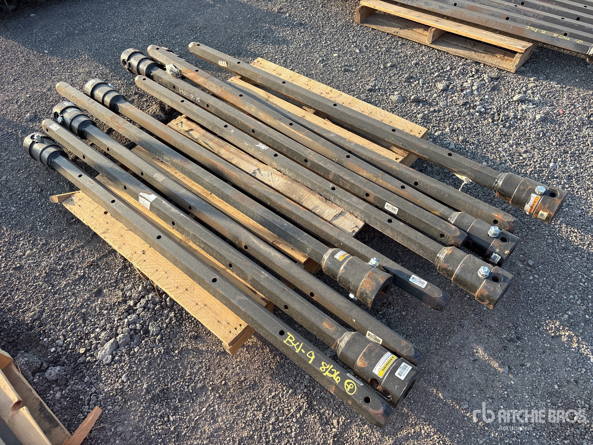Quantity of (10) 2 1/2 in Hex x 72 in FS Auger Extensions (Unused)