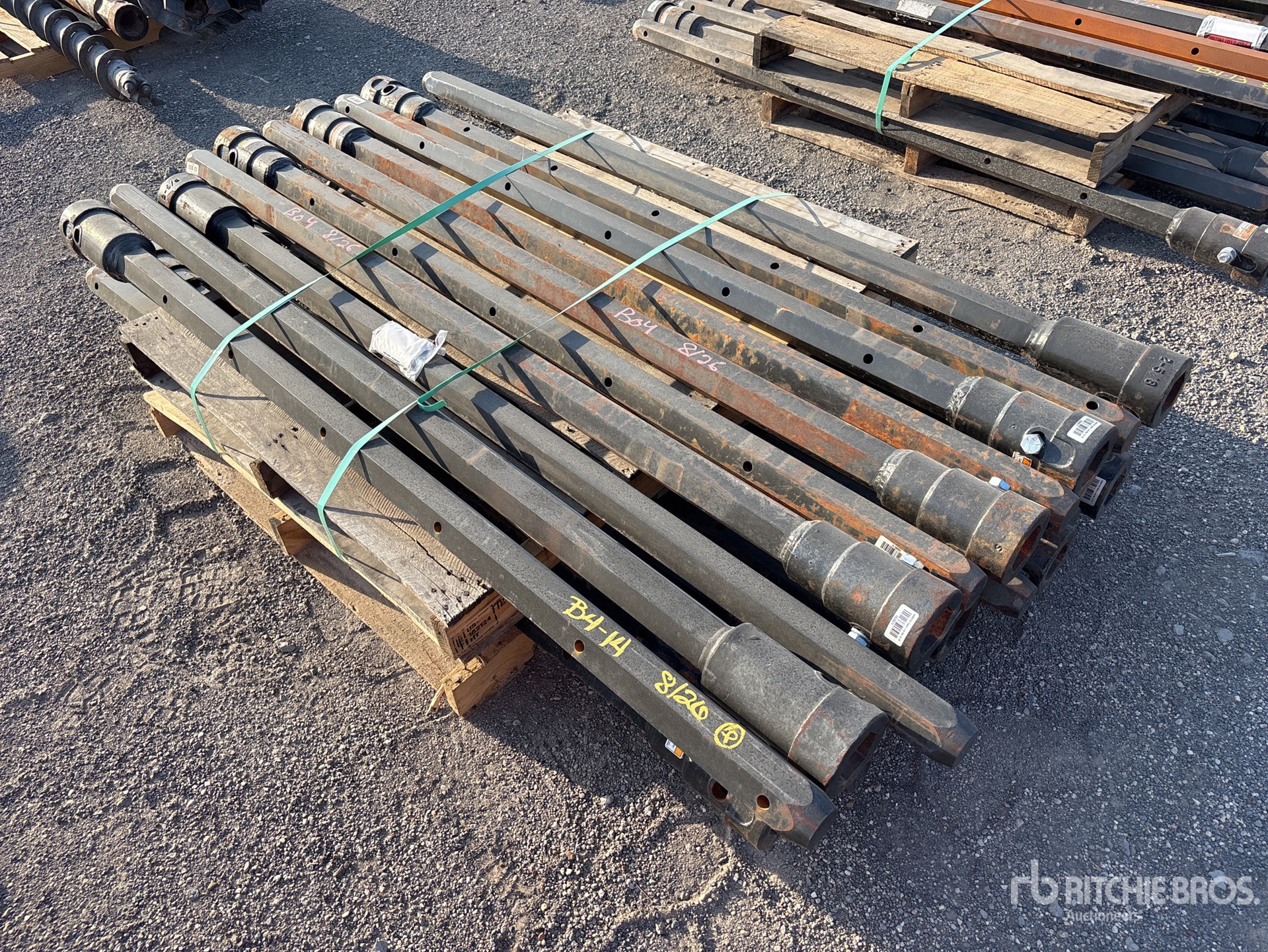 Quantity of (20) 2 5/8 in Hex x 72 in FS Auger Extensions (Unused)