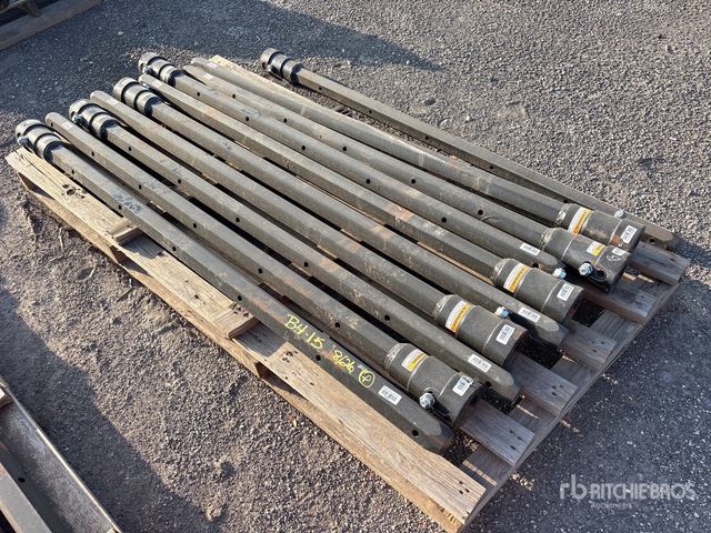 Quantity of (10) Belltec 2 5/8 in Hex x 72 in FS Auger Extensions (Unused)
