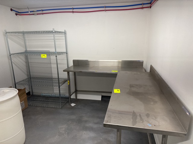 (2) Stainless Steel Workbenches & (1) Shelf