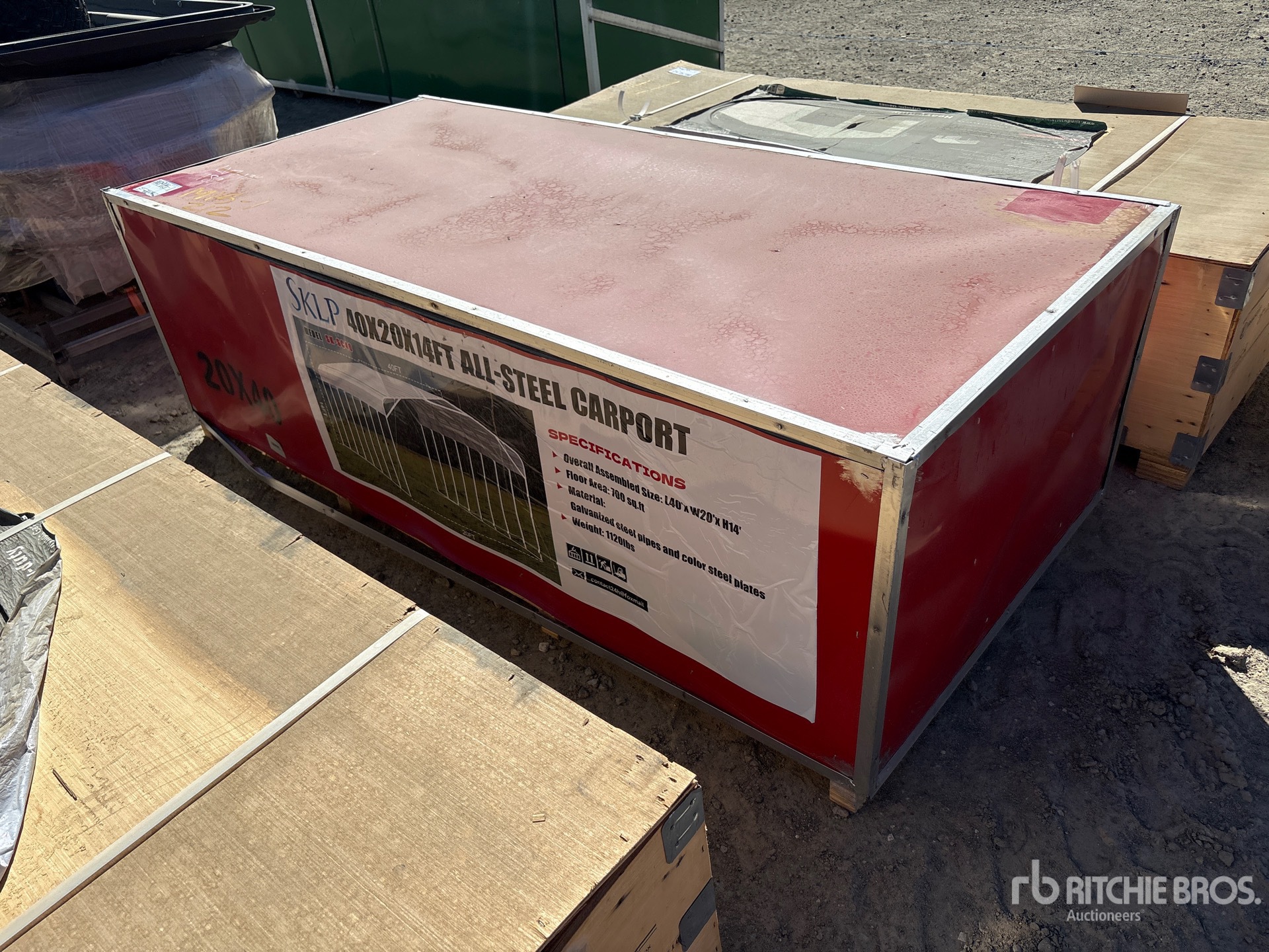 2026 SKLP SK-SC40 20 ft 40 ft x 20 ft x 14 ft Steel Carport (Unused)