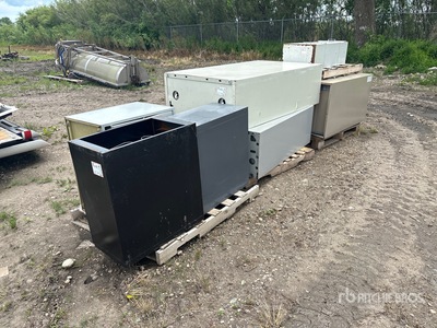 Quantity of (3) Pallets of Shelves/Cabinets Divers