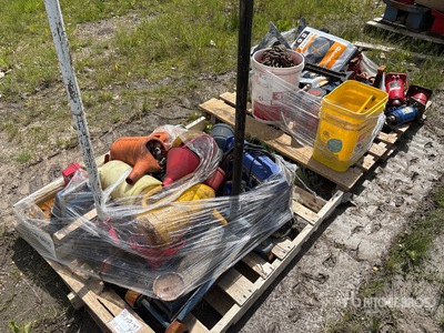 Quantity of (2) Pallets of Jacks, Jack Stands, and misc shop equipment. Divers