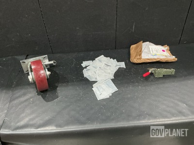 (1) Flush Catch, (421) Pin-Rivets, (1) Swivel Caster & Assorted Items