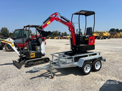 2025 JPC HT12 on Trailer Mini Excavator (Unused)