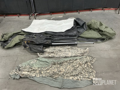 (2) Improved Combat Shelters, (1) Tent Bootwall & Assorted Items