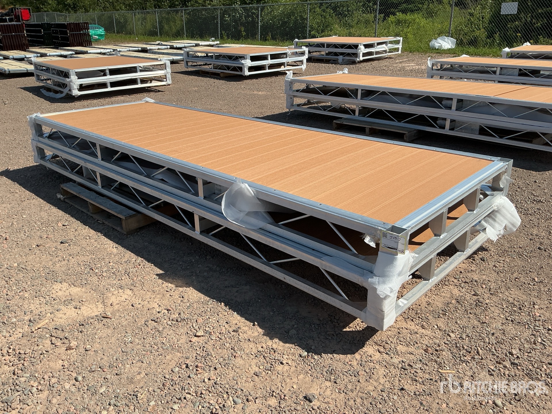 Quantity of (2) 2026 BYT BDF412 4 ft x 12 ft Aluminum Boat Dock Section Kit (Unused)