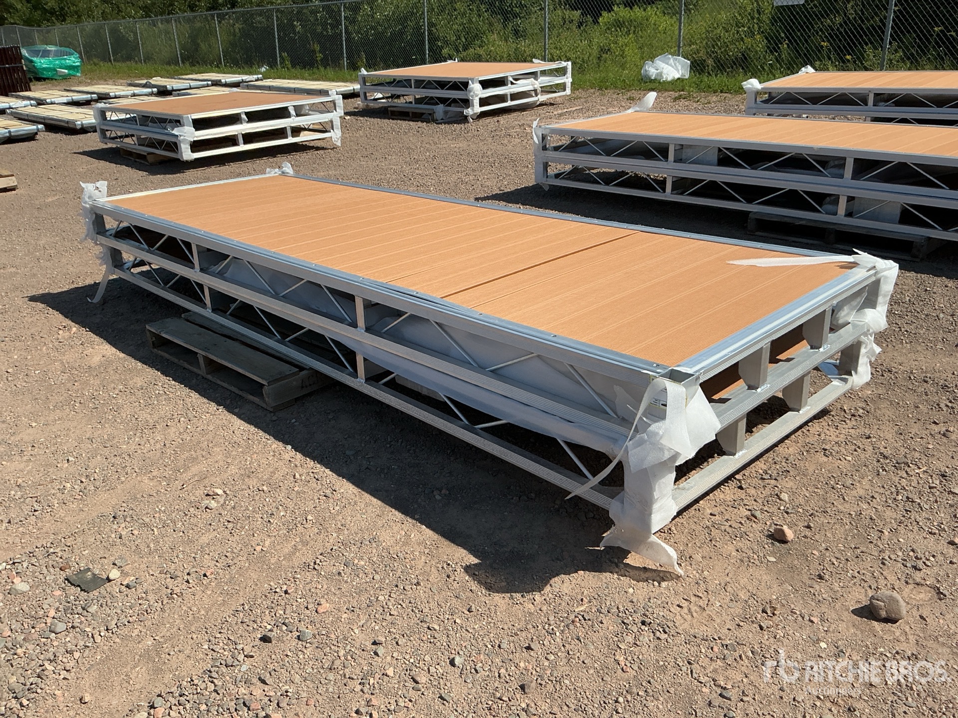 Quantity of (2) 2026 BYT BDF412 4 ft x 12 ft Aluminum Boat Dock Section Kit (Unused)