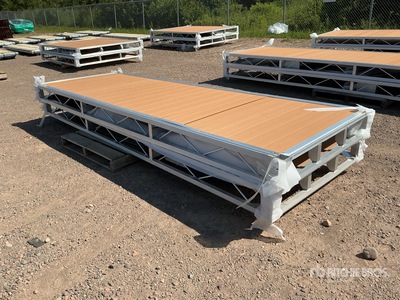 Quantity of (2) 2026 BYT BDF412 4 ft x 12 ft Aluminum Boat Dock Section Kit Divers - Équipement marine (Unused)