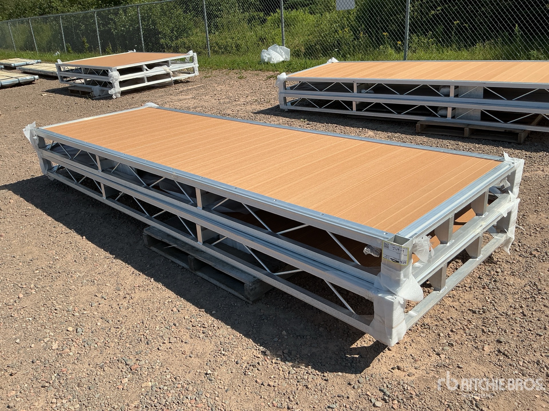 Quantity of (2) 2026 BYT BDF412 4 ft x 12 ft Aluminum Boat Dock Section Kit (Unused)