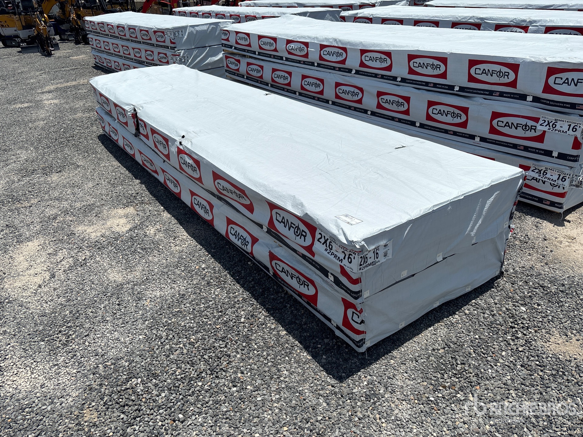 Quantity of (128) 2 x 6 x 16 SYP #2 Prime Grade Kiln Dried-Heat Treated S4S Lumber (Unused)