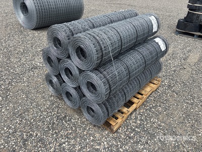 Quantity of (8) 100 ft x 4 ft 6 in Galvanized Rolls of Multi-Use Universal Fencing (Unused)