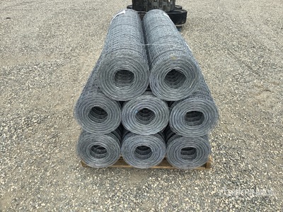 Quantity of (8) 100 ft x 4 ft 6 in Galvanized Rolls of Multi-Use Universal Vallas (Unused)