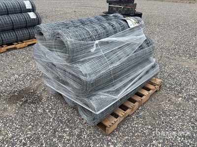 Quantity of (8) 330 ft x 47 in Galvanized Rolls of Cow/Livestock Field Fencing (Unused)