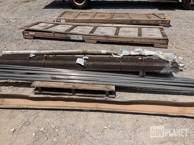 (303’) of Assorted Round Metal Bars, (8) Metal Sheets & (305’) of Metal Angle